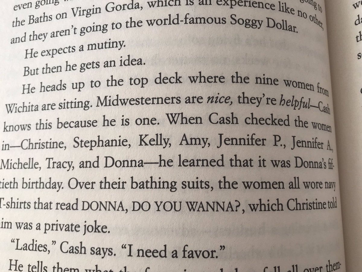 vavol93's tweet photo. What a fun paragraph! I’m not from the Midwest but I AM turning 50 this summer!🤩 @elinhilderbrand #troublesinparadise https://t.co/FUQCohgCDU