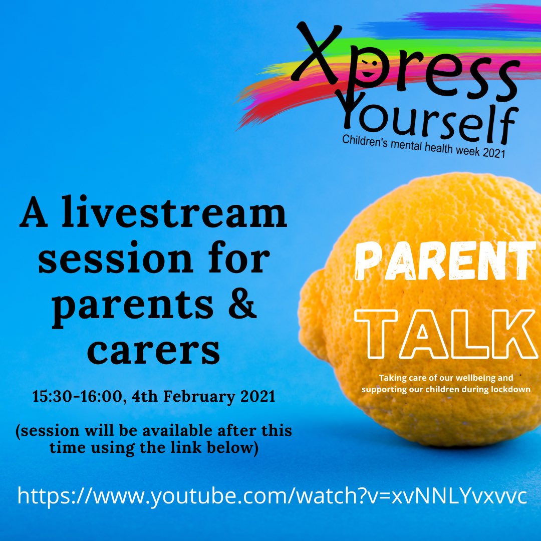 There is a session for parents and carers Thursday 4th February at 15.30pm -16.00pm. There will be opportunities to share how you have coped during lockdown, listen to others, signposting for support and advice ⁦<a href="/DovedalePrimary/">Dovedale Primary Sch</a>⁩
