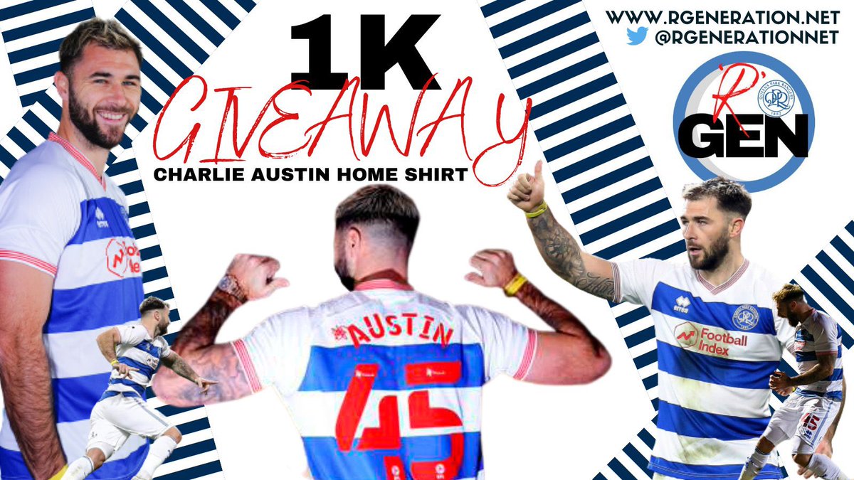 💥 QPR SHIRT GIVEAWAY To celebrate 1000 followers, we are giving away an official #QPR HOME SHIRT with AUSTIN 45 on the back in whatever size our winner requires! To enter: 🔄 RETWEET THIS TWEET ➡️ FOLLOW @RGenerationnet Good Luck! 🤩