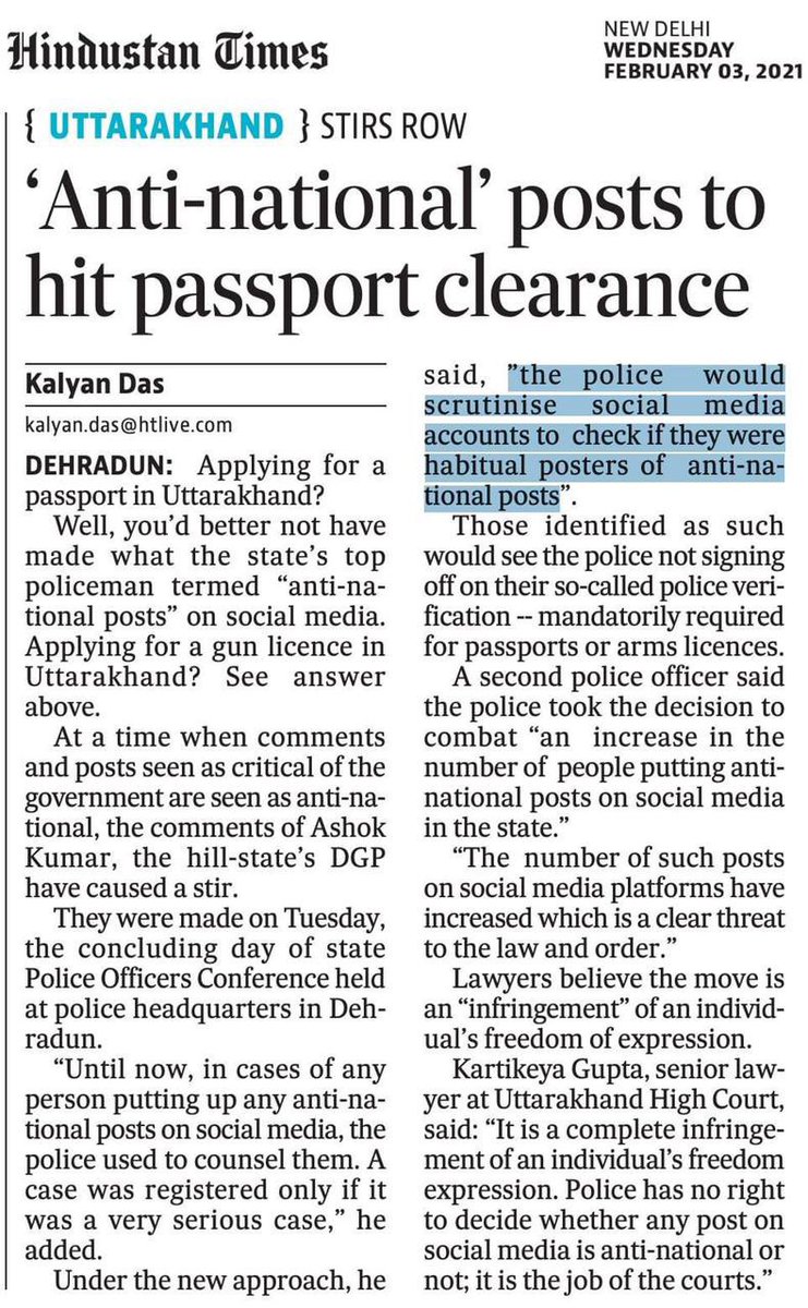 Internet black outs became rampant, journalists and activists were arrested, more than 200 SM accounts were suspended in for backing the protest. Some states even went a step ahead blocking even passport clearance of people who are critical of the government.