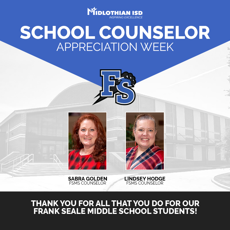 MidlothianISD's tweet photo. Mrs. Golden and Mrs. Hodge are such an important part of our campus. They lead with love and compassion that helps everyone on campus to feel safe and heard. Mrs. Hodge and Mrs. Golden are the heart of our FSMS Cubs! #MISDProud #NSCW21 https://t.co/jObTyYnxRt
