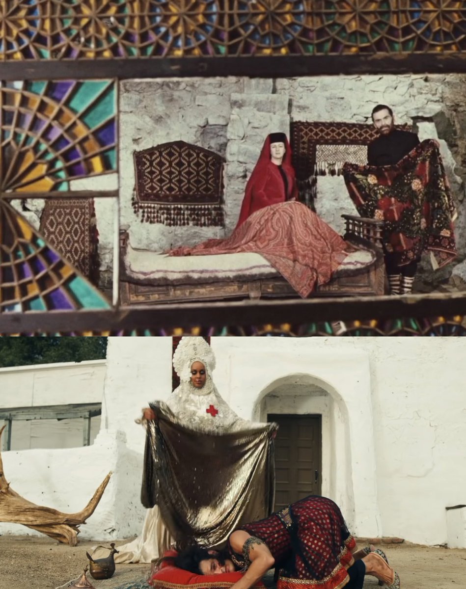 In 911, Gaga is on the brink of death and envisions the environment around her in a beautifully abstract, nonsensical way, where she’s greeted by death and guided through to her sacrifice