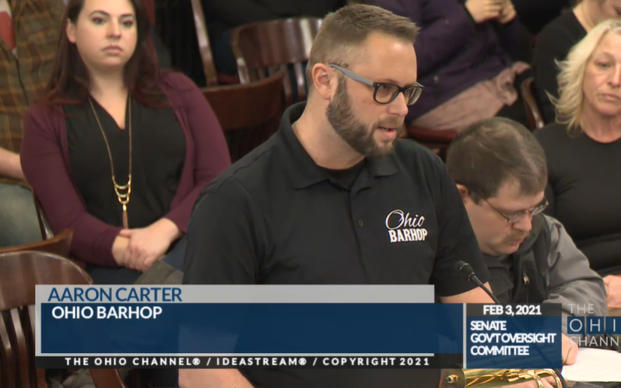 Now Aaron Carter, bar owner, testifying. Says Gov shut down bars/rests, then made exceptions. "To me it was very clear the gov’s intent was to skirt legislative oversight… to keep bars and restaurants closed... we can no longer afford to live under the rule of a single man."