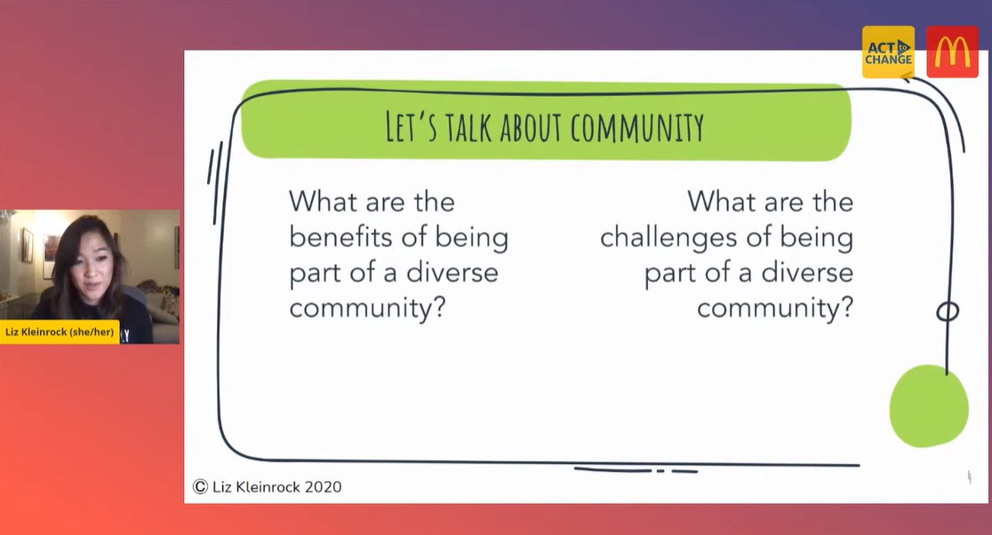 ActToChange's tweet photo. On #ClassroomConvos, @teachntransform reminded us to appreciate and love the communities that we are a part of.
Learn more about intersectionality, and becoming active "accomplishes" in the fight against #bullying: https://t.co/Y7mOiB0hOp https://t.co/Lo95O7JQJw