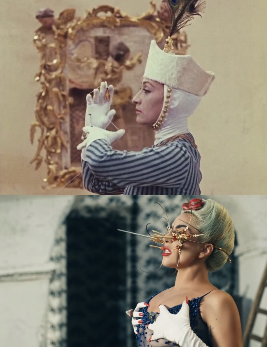 the seashell, in 911 right next to the shot of gaga grabbing her boobs 