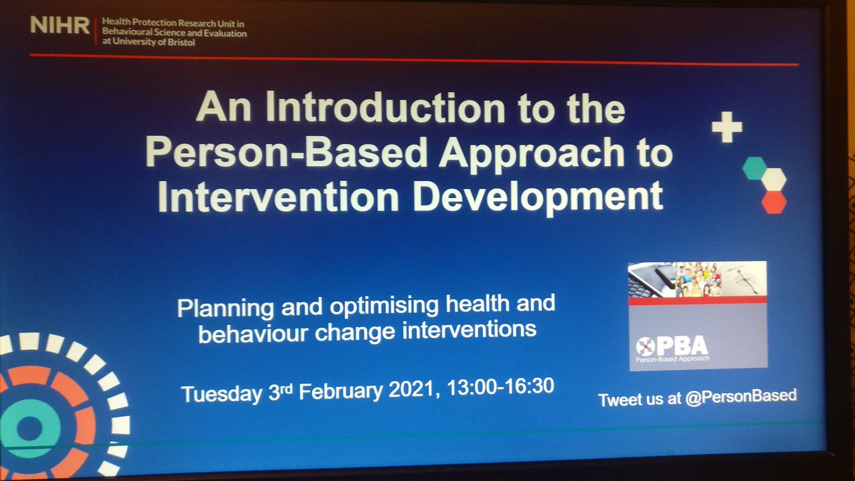 Great to get back into delivering <a href="/PersonBased/">Person-Based Approach (PBA)</a> approach workshops today with <a href="/katemorto/">Kate Morton</a> and @denford_sarah - albeit in an online format!  #interventiondevelopment #behavioralscience @HPRU_BSE <a href="/CCCAHP_UoS/">CCCAHP Southampton</a>