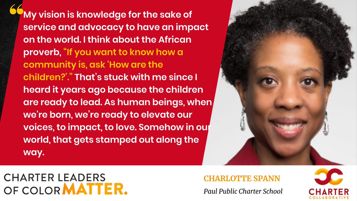 chartercollab's tweet photo. Charlotte Spann wants to develop a generation of scholars and leaders who are serving, advocating, and lifting up the collective and not just the individual. So excited about her work at @PaulPCS! #CLOCMatter https://t.co/tIJiP79Mjh https://t.co/kpHmpwLUnx