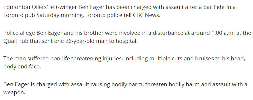 Back by popular demand, 2011's "Banner Day: Eager To Be Concussed In Training Camp, Ben Finds His Groove Off Ice Showcasing His Toughness Against Cameras and Bar Flies"