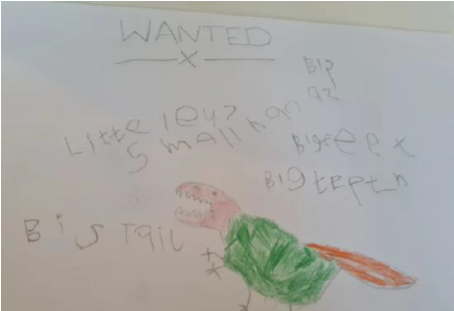 M21KM's tweet photo. Our Reception children @willowbankpri have been making Wanted posters for their missing dinosaurs- please let us know if you find them- there are rewards for anyone who does so!! https://t.co/4MzZP3NUv0