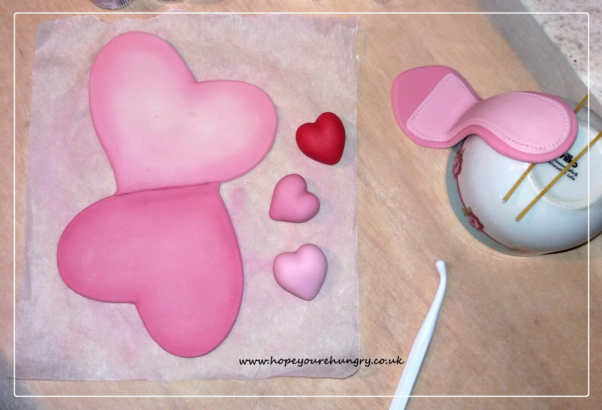 Happy #Wednesday lovely Hungrys! Started work on my new sugar #shoe &amp; here's a peek at progress so far. I've designed this one for #ValentinesDay. More soon! Stay hungry! ;) x #bakeithappen #handmade #design #shoes #sculpt #sculpture #sugarart #love #hearts #lovehearts