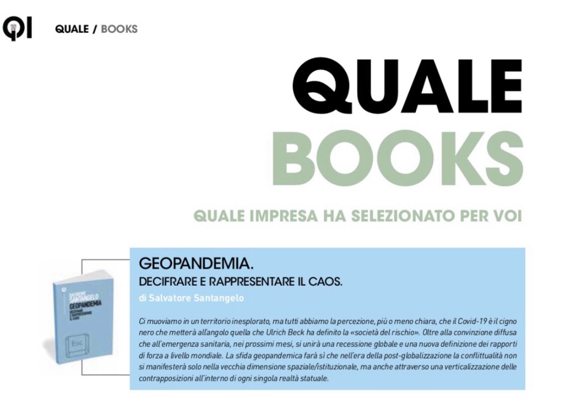 Su #QualeImpresa una nuova recensione di #Geopandemia. Grazie a <a href="/LauraTinari/">Laura Tinari</a> per aver portato all'attenzione della redazione il mio ultimo volume <a href="/CastelvecchiEd/">Castelvecchi Editore</a> #Pandemia #COVID19 #COVID #Covid_19