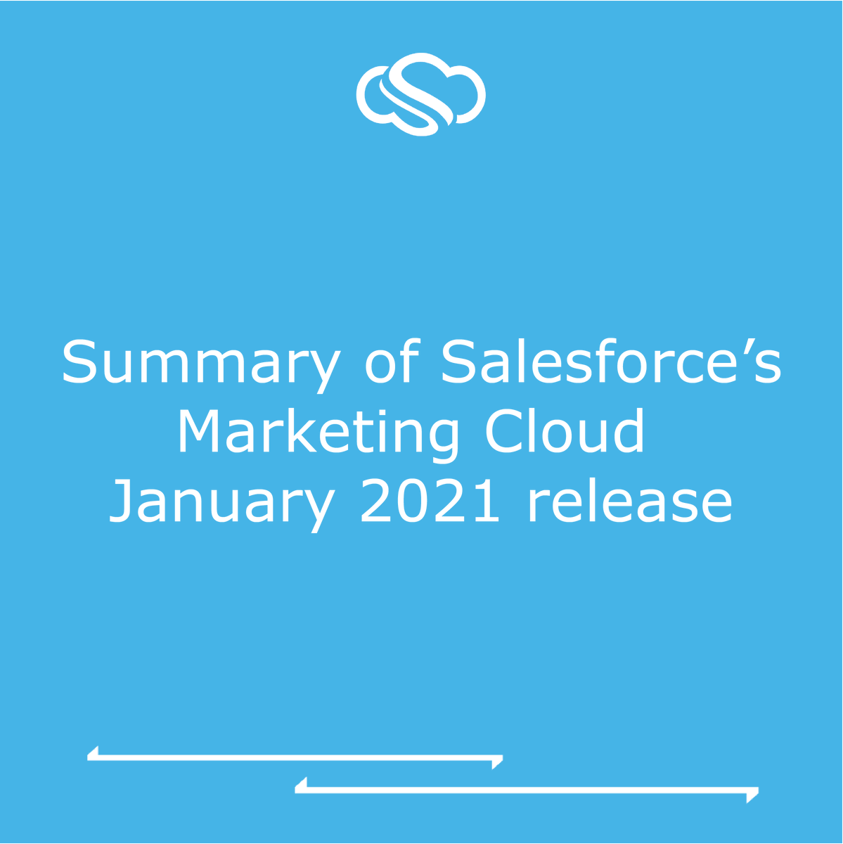 CloudSmart_UK's tweet image. At CloudSmart we love Marketing Cloud, it&apos;s such a great product and it&apos;s always getting new features.  Here&apos;s some of the latest features that we are excited to get implemented for our clients! cloudsmart.co.uk/january-2021-r…

#salesforce #marketingcloud #salesforcerelease #cloudsmart