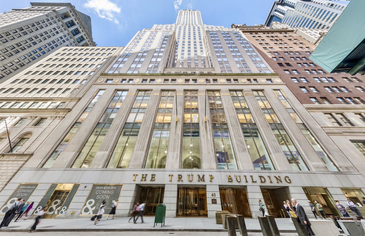 Our 1930 landmark property was restored to its original grandeur in 1996 by @Trump. Today, we stand as one of the most recognizable buildings anywhere in the world. For leasing inquiries, visit 40wallstreet.com/contact-us/.