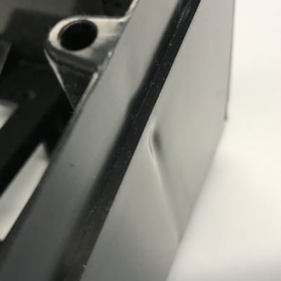 Xometry's tweet photo. Sink is not inherently bad, but if your part has cosmetic requirements, it may be unappealing. The good news is that sink can be mitigated through best design practices. Here are three go-to rules for managing sink in your next #injectionmolded project https://t.co/gREA4VPo9B https://t.co/5dIUoL7goc