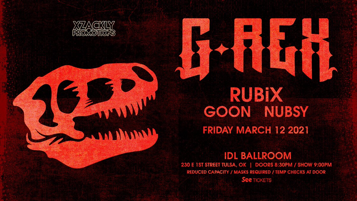 xzacklypromos's tweet photo. 🎫➡️ https://t.co/7azRJyrmJW Where are all the #HITTAS at?! @grexbeatz is making his way back to Tulsa, Oklahoma with support from RUBiX, GOON, @NuBSYOfficial @edmtrainapp #edmlifestyle #dubstep #tulsaknowshowtoparty #livemusic #maskrequired #reducedcapacity #tempchecks #xzackly https://t.co/jXwbqQe6cL