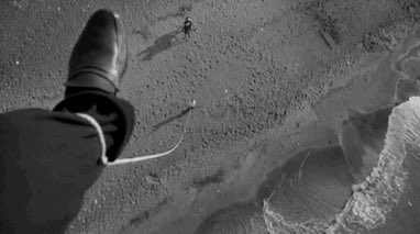 the floating sequence is from 8 1/2 (1963) about a film director at the peak of his career who needs a break but everyone keeps bothering him so he starts fantasising