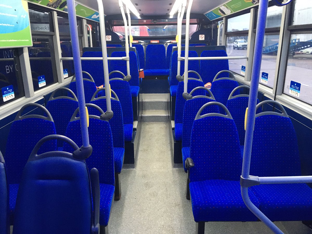 Three of the <a href="/PurbeckBreezer/">Purbeck Breezer</a> <a href="/Morebusco/">morebus</a> look a bit colourful after a trim tidy up at <a href="/HDTrim/">HDTrim</a> whilst COVID screens have been fitted