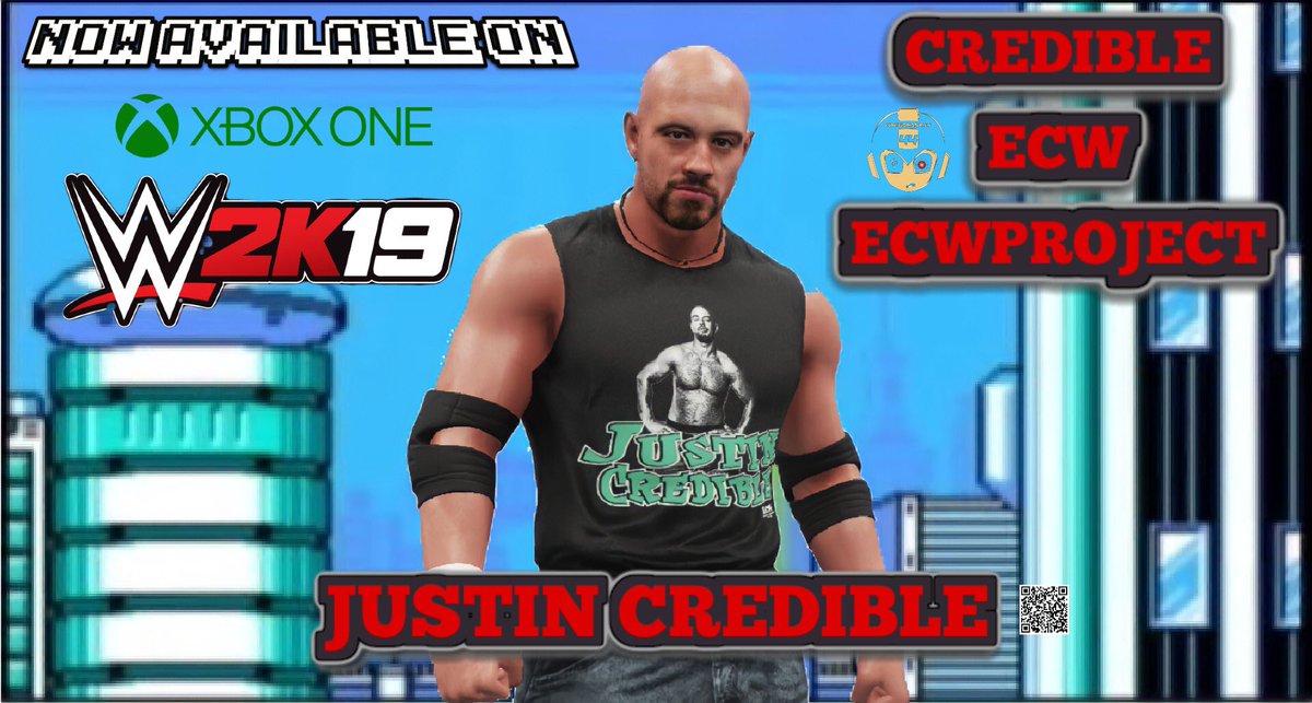 OmegamanX44's tweet photo. Now available for #WWE2K19 on #XboxOne @PJPOLACO! Search Tags: Credible, ECW, ECWPROJECT or Creator Tag: OmegamanECW. Face Textures: @OmegamanX44; Attire logos: @OmegamanX44; Moveset: Ross Talgic. #wwe2k19 #XboxOne #Xbox #XboxShare #ecw #ECWPROJECT #omegamamgoesextreme https://t.co/bcwoIjVZGe