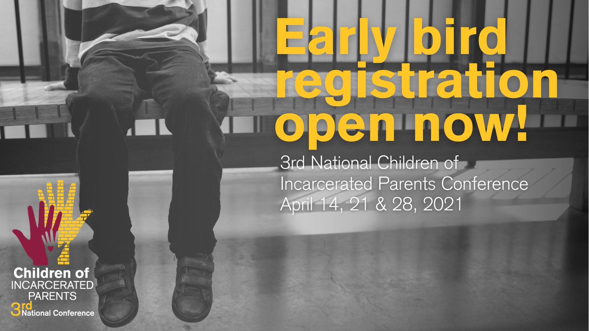 We are so excited to share that the #CIP2021 #EarlyBird Registration is NOW OPEN! Click the link to save on your registration. But hurry, after February 26th, the price goes up.

childwellbeing.asu.edu/CIP

#childwellbeing #CIP #ChildrenofIncarceratedParents #wattscollege #ASU