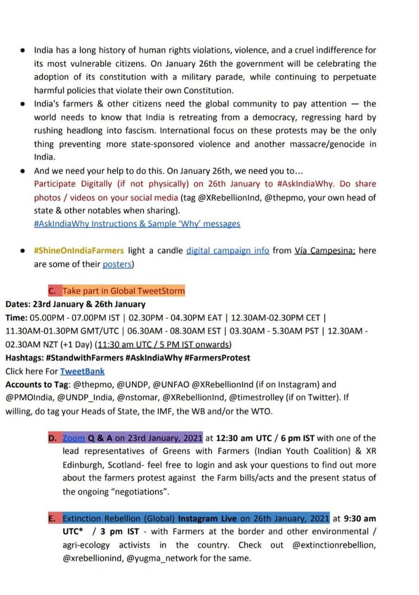 swapnilshermle's tweet photo. #FarmersProtest Juvenile ‘Global climate controller’ Greta Thunberg has been leading the conspiracy against India using #FarmersProtest for a long time.
These are the documents shared by her. Planning was going on to incite for #RedFortSeige https://t.co/SIIAdxN3LS