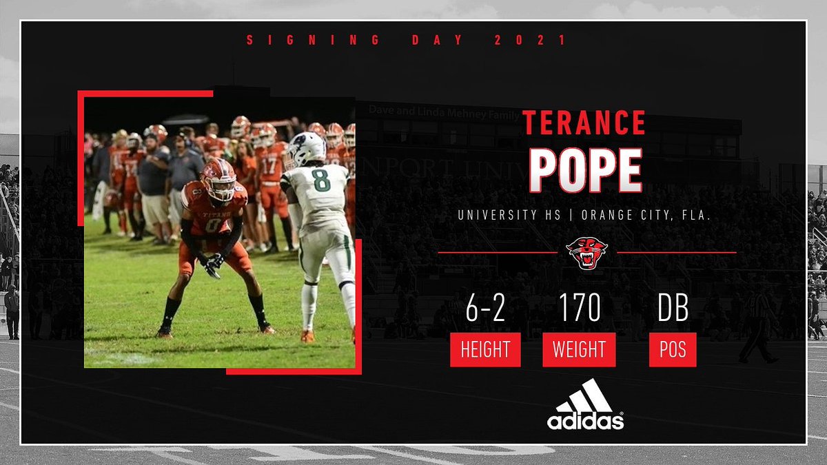 Please welcome Terance Pope to the Panther family!!! 🖋🏈

#DUFB21 🐾 | <a href="/tmeup8/">Terance pope</a>