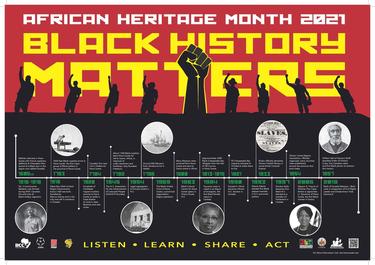 It’s African Heritage Month; to honour the legacy of African Nova Scotians means to understand &amp; reflect on the past. We've heard calls for change and we’re here to listen, learn, share &amp; act.