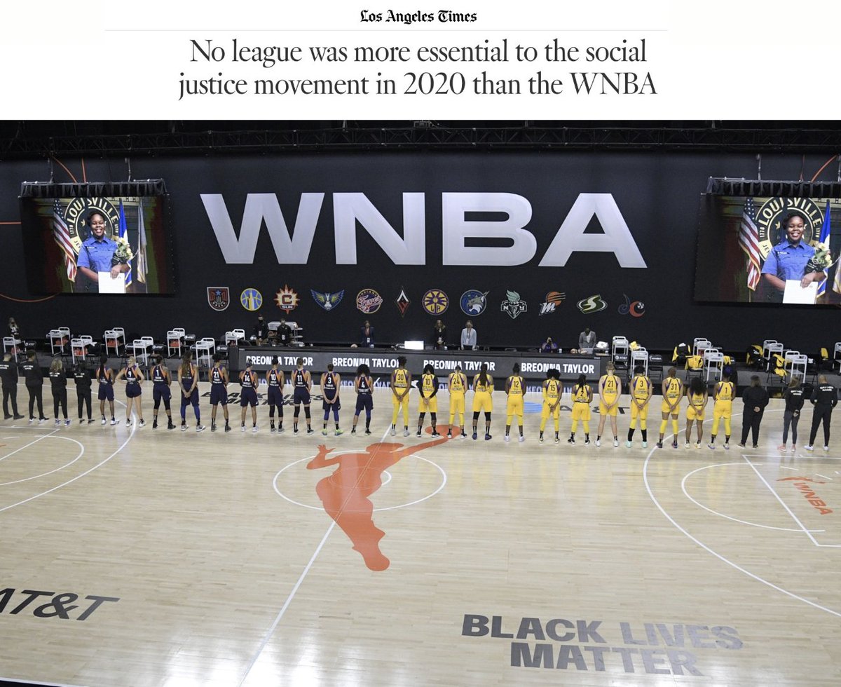 “No league was more essential to the social justice movement in 2020 than the WNBA.” Read it again. Thank you to the women and girls in sport who continue to demand more, and do more, for Black lives and Black culture.