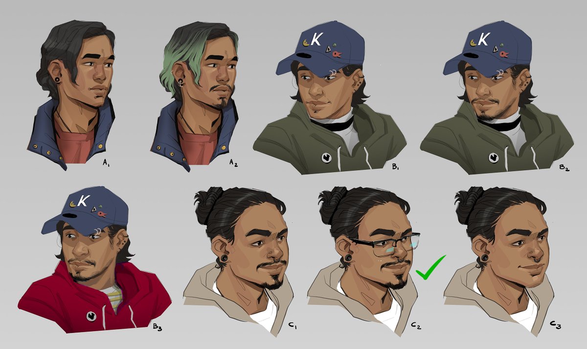 DONTNOD_Ent's tweet image. #TellMeHow 
A glimpse of the great work of Lucile Meunier, our Art Director on @TellMeWhyGame 🎨
Creating the final version of a character is always a long process. 

What do you think of these alternate designs of Michael?

Check out for more of her work:
artstation.com/artwork/9mZoAW
