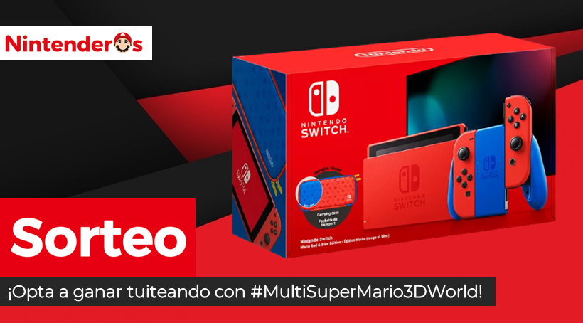 Nintenderos's tweet image. ¡Sorteamos una consola Nintendo Switch Edición Mario (roja y azul)!

➡ Síguenos y RT aquí
➡ Tuitea sin límite de tuits con #MultiSuperMario3DWorld mencionando a los amigos con los que jugarás online en Super Mario 3D World + Bowser’s Fury

¡Suerte! - nintenderos.com/2021/02/sortea…