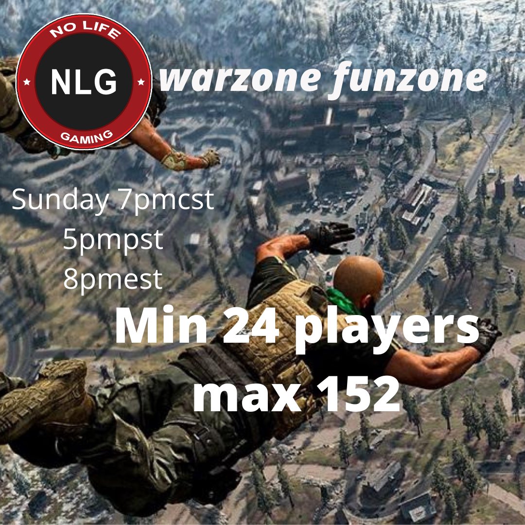 jedimasterrow's tweet photo. Hey everyone! @TeamNolife is hosting a fun warzone game this sunday! You there are any questions feel free to message us in the discord:
https://t.co/HuqYIP4f3F 
#warzone #sundayfunday #cod #letsgoo #gamers #twitch #NoLifeGaming #Discord #getready https://t.co/JIw6MjzkOD