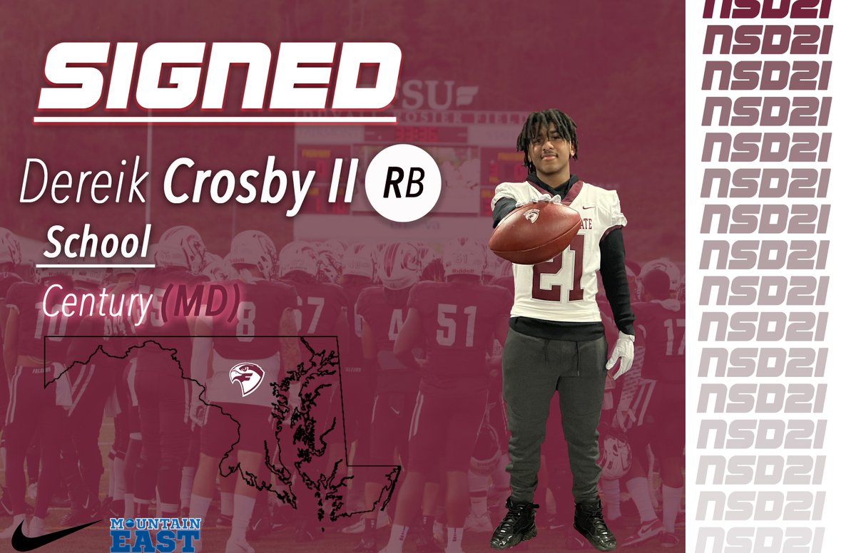 FairmontStateFB's tweet photo. And they continue to come over the mountain. This RB will make you miss and run you over. We would like to welcome @DereikC to the Falcon Family. #FalconsHunt https://t.co/WgIhvnLOWT