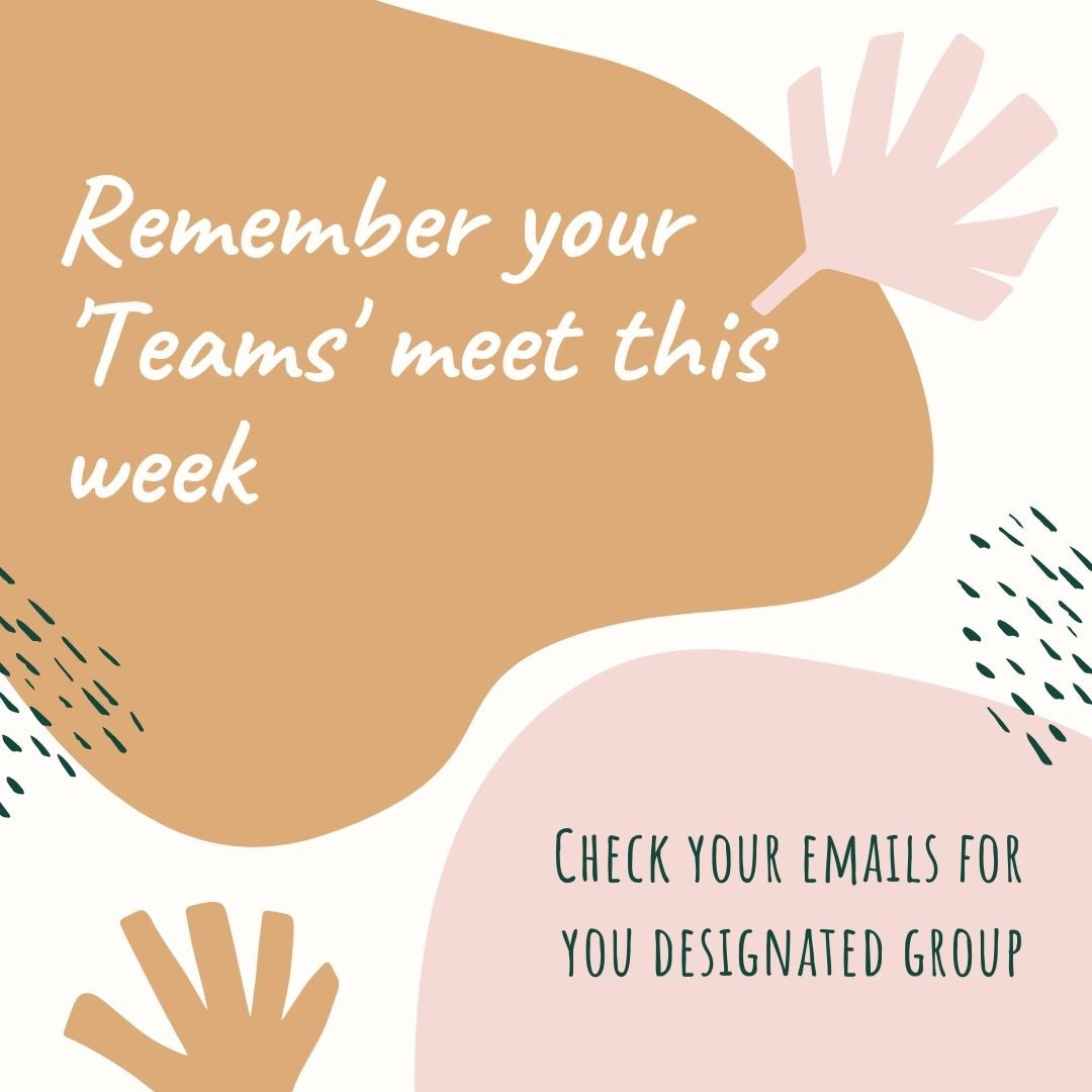 ArtStalham's tweet photo. Remember 10s and 11s that you have your teams meet - check your emails for your designated session time.
Looking forward to meeting you all 🎨☕️ https://t.co/FK32fy8b9i
