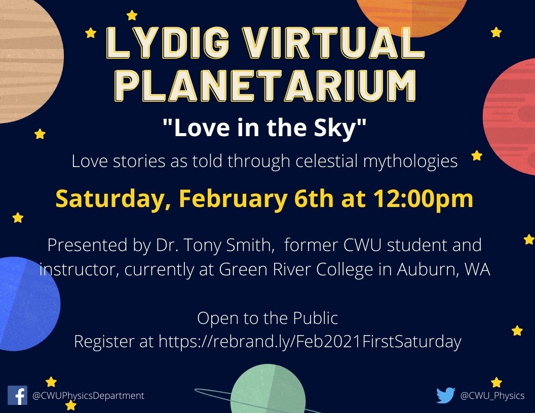 Lydig Virtual Planetarium show Saturday, Feb 6 @ 12 pm. Register online rebrand.ly/Feb2021FirstSa…
Open to the public.
