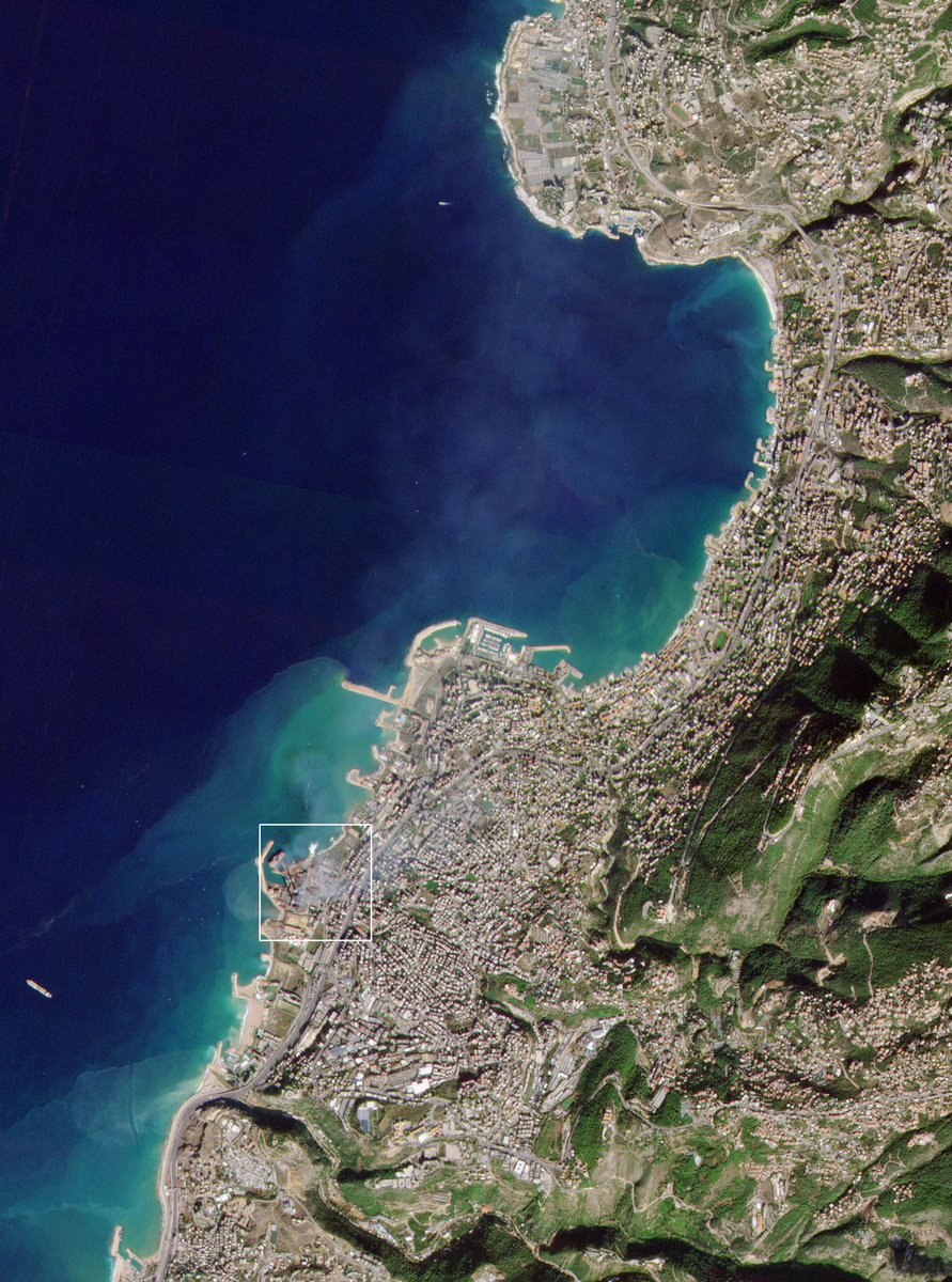 22) A rise in respiratory problems in Zouk Mikael has been blamed on the plant, and this situation has been going on since the early 1990s. Sat image below from  @planetlabs showing the Zouk plant and the dispersion of its emissions on Nov 16,2020.