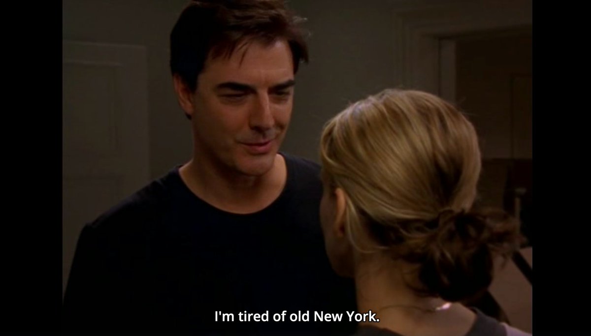 He moves to Napa at the end of S4 to start a winery because he’s "tired of NY", effectively putting the continental US between him & Carrie.