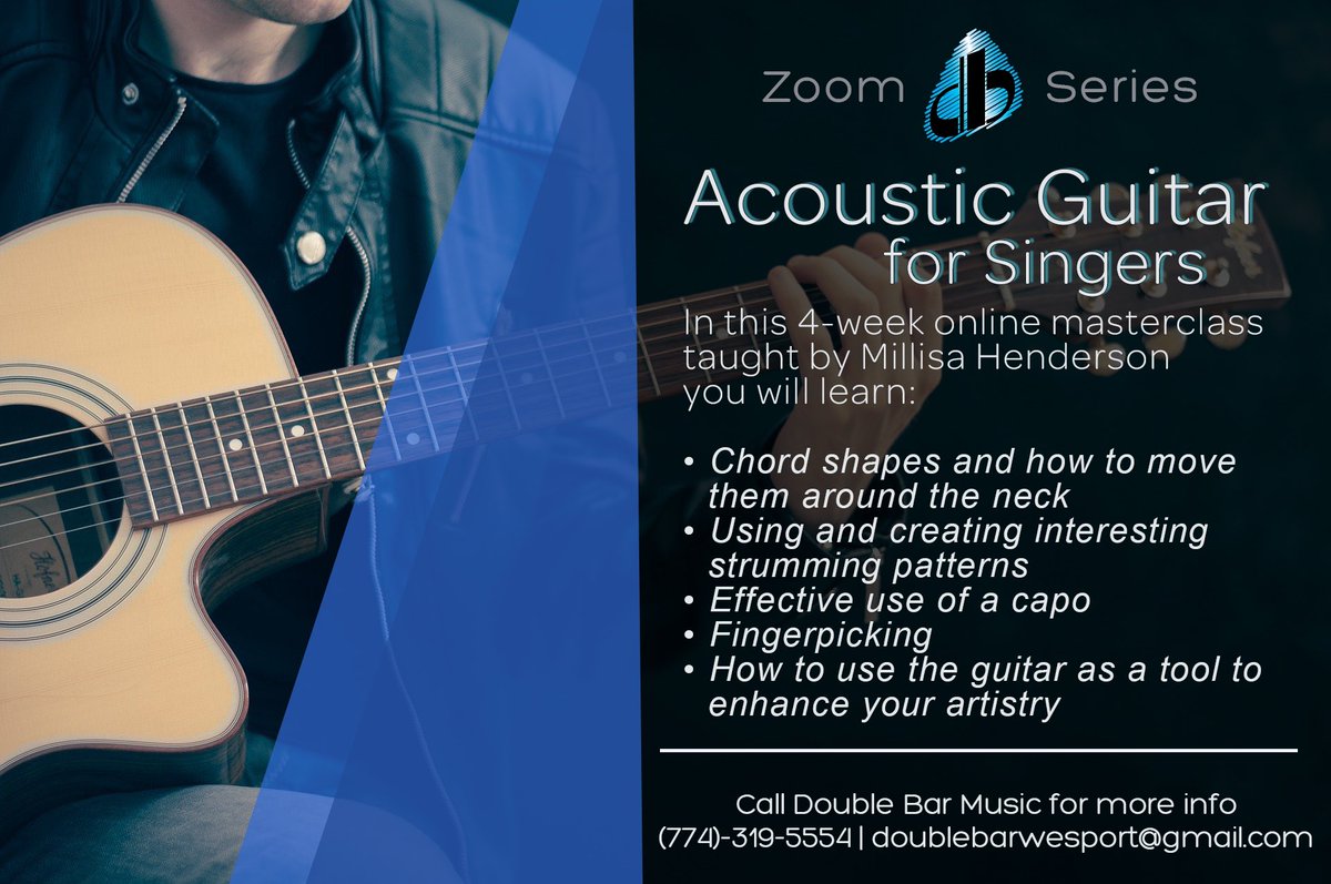 DoubleBarMusic's tweet photo. All ages and skill levels welcome! Starting February 17th. Give us a call/email for more information! 

774-319-5554 | doublebarwestport@gmail.com 
https://t.co/Rdr1kcGuG0

#zoommasterclass #onlinelearning https://t.co/cjdSxovTS1