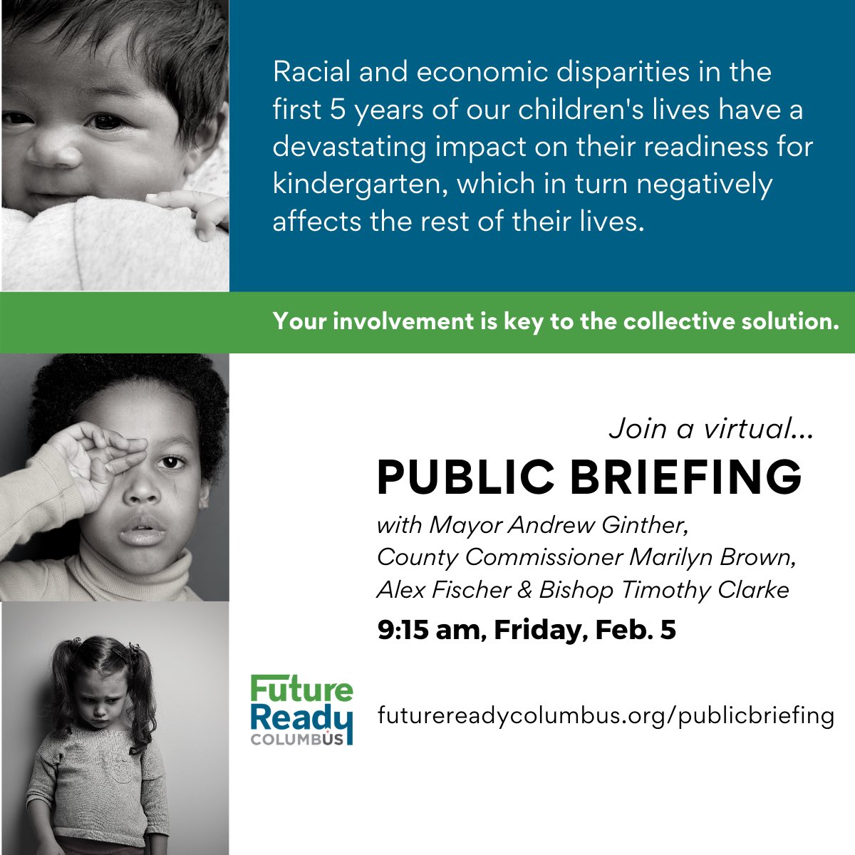 Please join us this Friday! Our community’s youngest children all deserve the opportunity for success! And it happens from birth to age 5!