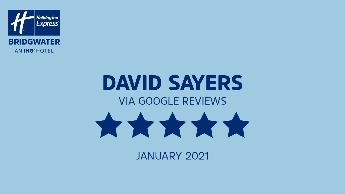Five star review by David Sayers via Google reviews. Thanks for staying with us David and thanks for the kind feedback and review, we appreciate it.

We're here so you can be too, when you're ready.
Book now at HIEX Bridgwater: Here for you
>>> buff.ly/35ZAfYL