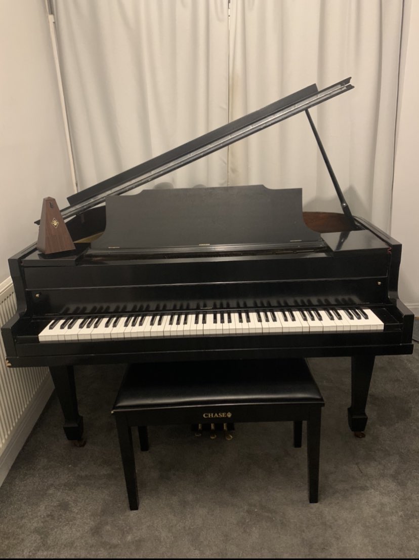 This the new edition to the family. Looking forward to playing and singing live for you all. #playingandsinging  #songwriting #babygrandpiano #grandpiano #lockdown