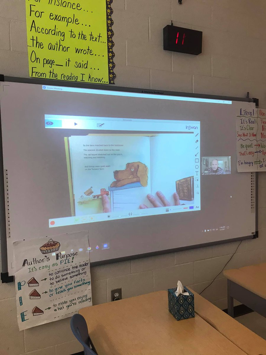 TeachersChatter's tweet photo. What a fabulous moment it was to bring an amazing children’s author (and friend) into my classroom!!! Thank you, @lester_laminack, for sharing your incredible gift with my students today!!! @TCSPublic    #worldreadaloudday2021 https://t.co/fWGHxpg89r