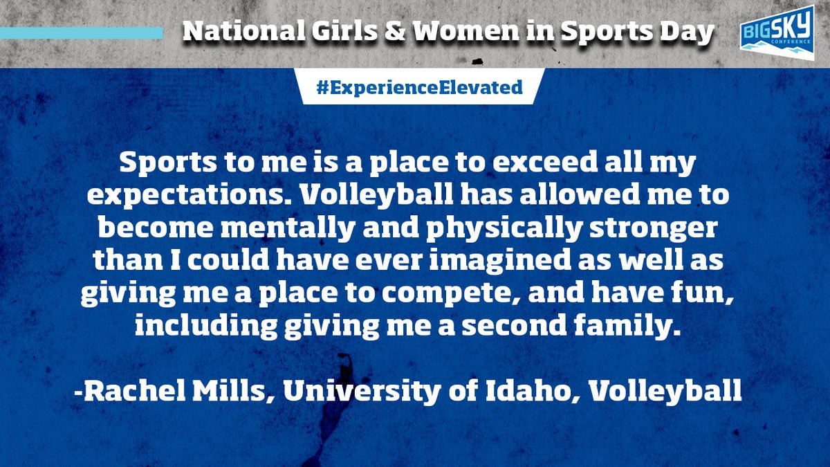 Happy National Women and Girls in Sports Day! Check out what sports mean to some of our Big Sky SAAC members! 

#ExperianceElevated | #NGWSD