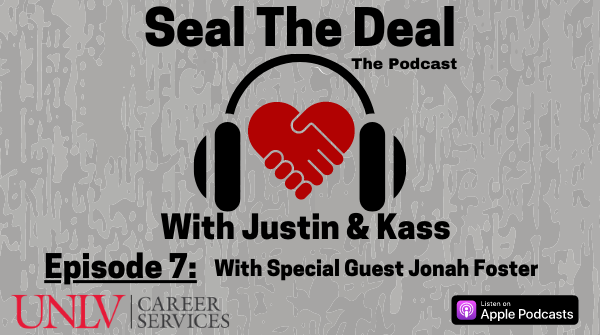 UNLVcareersvcs's tweet photo. The Seal the Deal Podcast is back! This week we are joined by a very special guest, Rebel Career Educator, Jonah Foster! You can find our podcast on Apple Podcasts or Spotify.

Listen here⬇️⬇️
https://t.co/i3iI9YV1bA https://t.co/lvl8A6yWP0