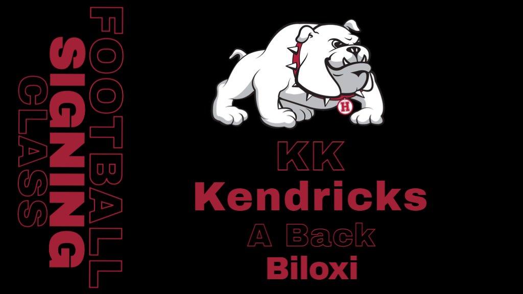 FOOTBALL: RB KK Kendricks of Biloxi has signed with the Bulldogs. Welcome to Bulldog Nation!
hudl.com/video/3/127279…