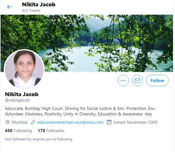 One ‘Nikita Jacob’ who was also participating in editing the document as a moderator turns out to be an advocate in Bombay High Court.Here let’s take a look at her social media posts & leanings. #IndiaAgainstPropaganda  #IndiaTogether