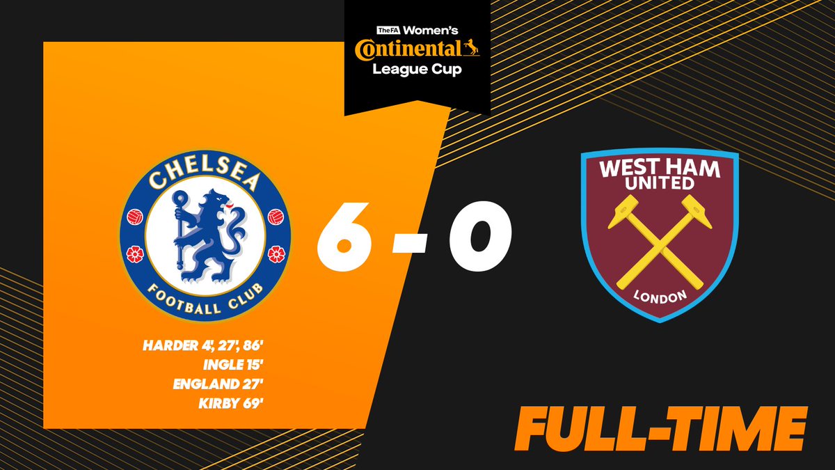 BarclaysWSL's tweet photo. Congratulations to @ChelseaFCW who are through to the #ContiCup final! https://t.co/Is2e08nFR4