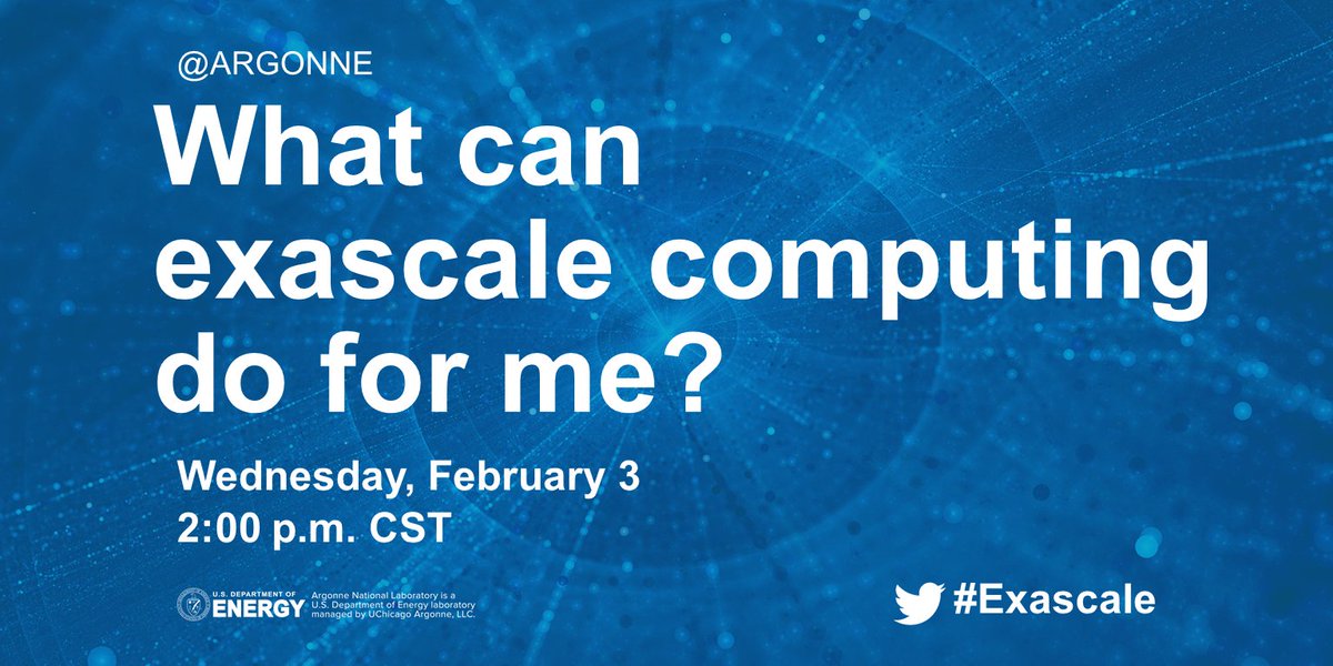 argonne's tweet photo. Chemists ⚗️ 
Physicists ⚛️ 
Geologists 🌎 
Weather and Climate scientists 🌀 
Biologists 🐙 
Neuroscientists 🧠 
Molecular dynamics-ists 💃 
Quantum scientists ▪️ 
even if you work in ML/AI 💻 
 
You have one hour. Get ready to ask us your exascale-themed science questions. https://t.co/dO7yQHWGDX