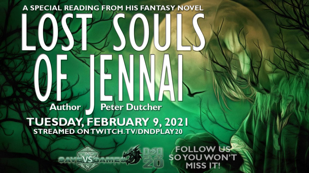 PeteDutcherJr's tweet photo. Next Tuesday, February 9th, 2021, I will be reading from my fantasy novel Lost Souls of Jennai. I hope you will all join me :sparkling_heart:
https://t.co/yKhIS7KquQ https://t.co/vSEA2HEQel