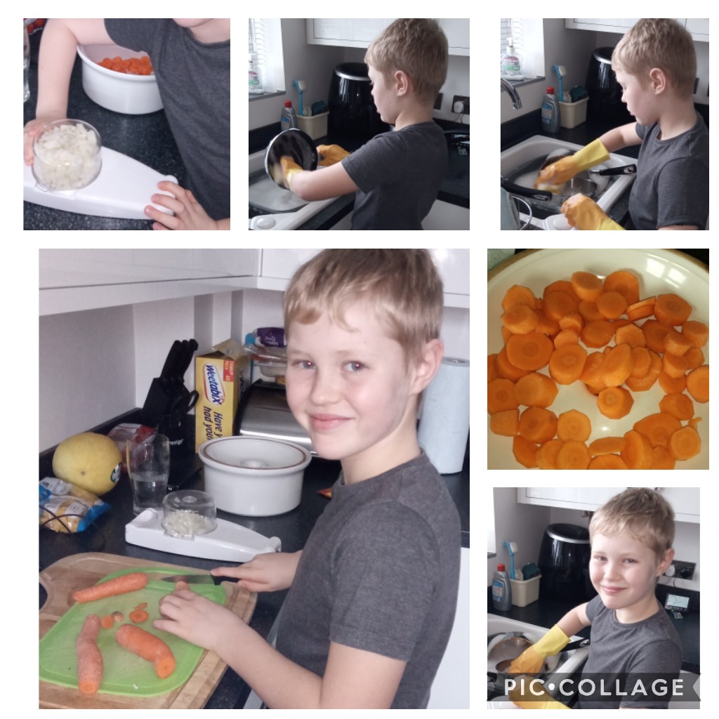 suemcloke's tweet photo. House challenges completed, chopping vegetables and washing up @MartleshamPri https://t.co/YS9s0bnMDi