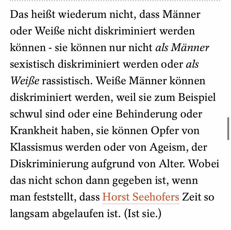 Grundkurs Rassismus gegen Weiße

plus Aufbaukurs Sexismus gegen Männer

(kostenlos)
 spiegel.de/kultur/gesells…