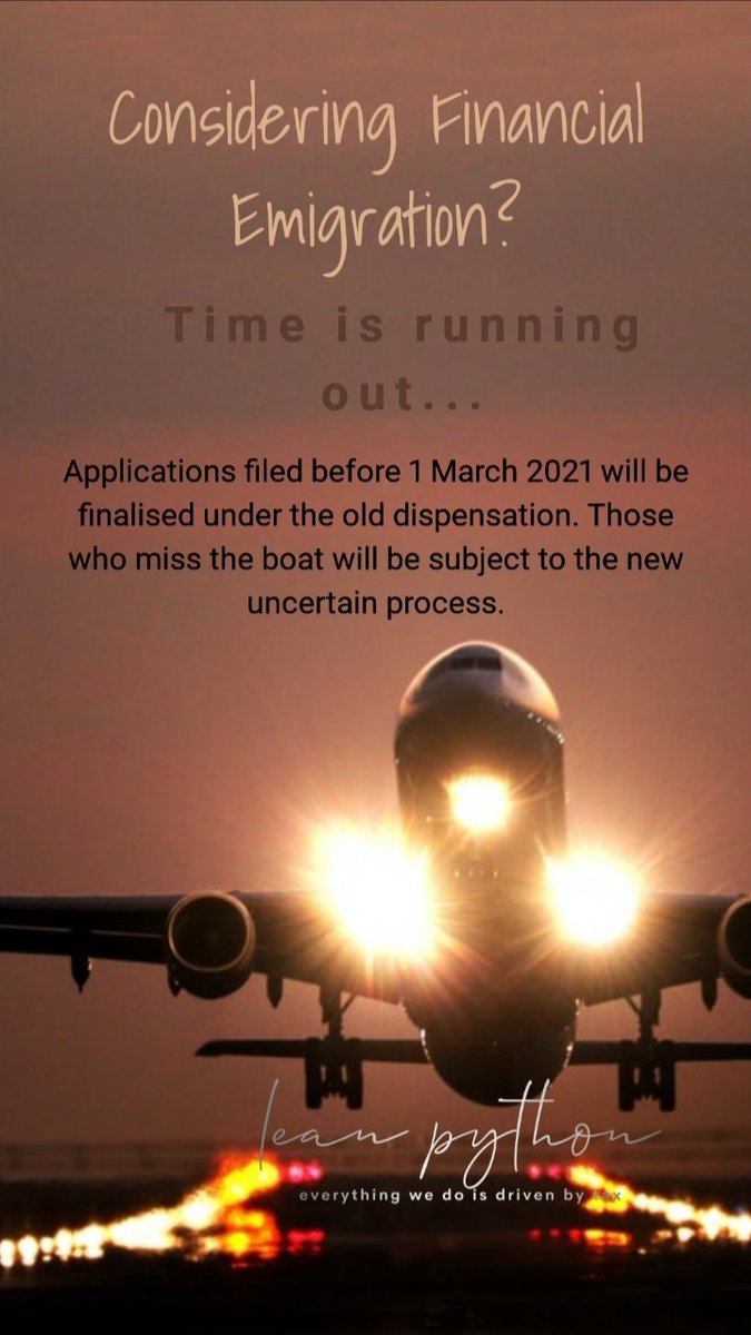 leanpython's tweet image. "In practice we have seen many expatriates opt to cease their South African tax residency in one way or another to avoid the impact of the (Foreign Employment Income) amendment completely, leading to an ever shrinking tax base..."
#expatlife #retirement #immigration #taxlaws